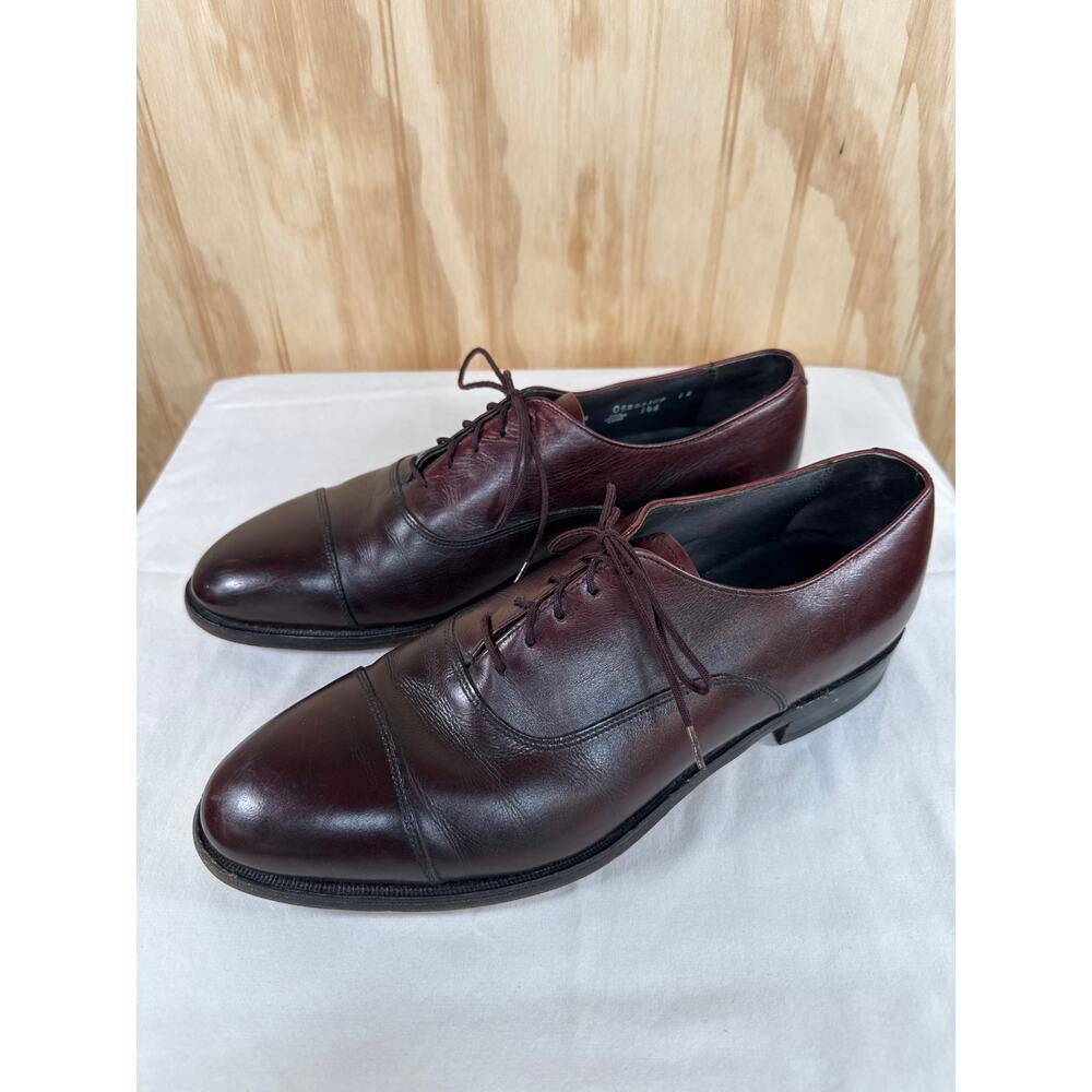 E.T. Wright Vintage Burgundy Oxford Dress Shoes Leather Lace Up Mens 11